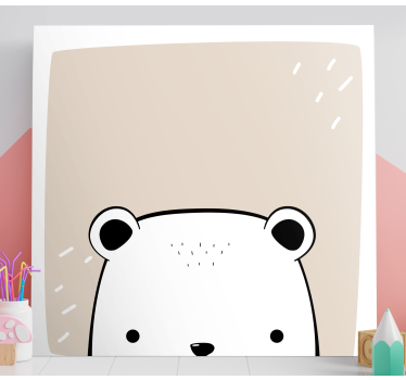 Cuadro para bebés Bebé oso polar - TenVinilo