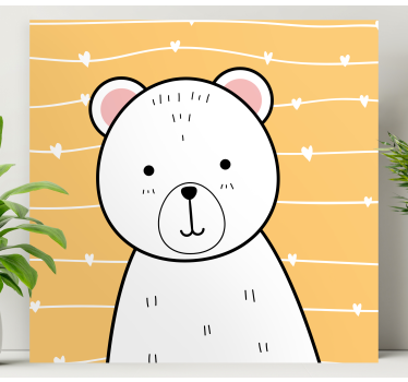Cuadro para bebés Oso feliz - TenVinilo