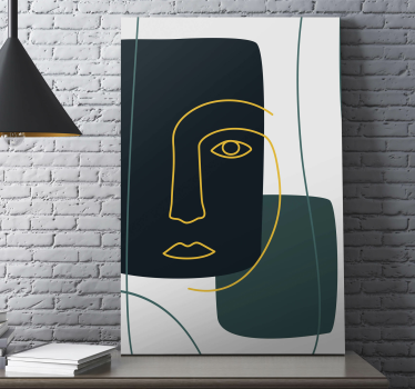 Cuadro para despacho cara abstracta - TenVinilo
