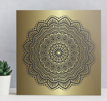 Cuadro para recibidor mandala dorado - TenVinilo