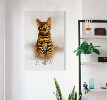Cuadro personalizable retrato de mascota - TenVinilo