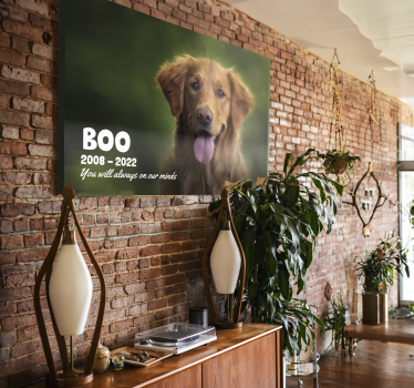 Cuadro para salón aquí yace una mascota muy querida. Siempre vivi - TenVinilo