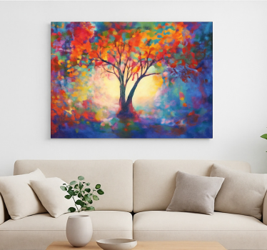 Cuadro para salón árbol de la vida multicolor - TenVinilo