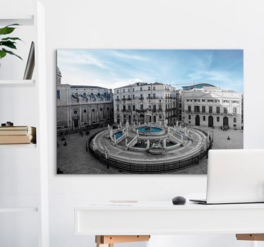 Cuadros de ciudades Piazza pretoria en palermo - TenVinilo