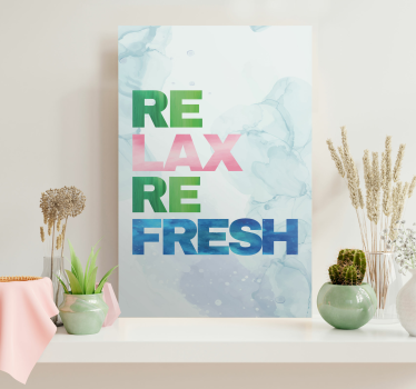 Cuadro para baño relajarse y refrescarse - TenVinilo