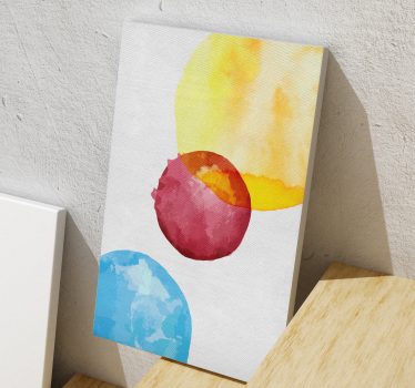 Pintura en arte círculos tricolor - TenVinilo