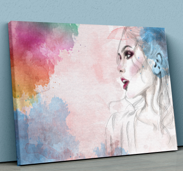 Cuadro de arte figura mujer difuminada - TenVinilo