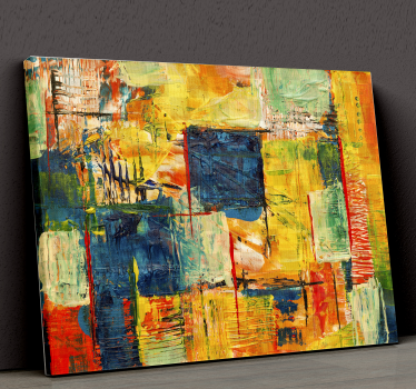 Pintura moderna con cuadro colorido - TenVinilo