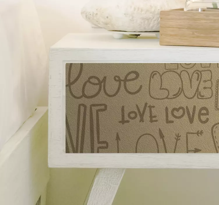 Vinilo muebles de texto vintage - TenVinilo