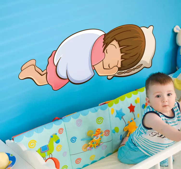 Pegatina infantil siesta del querubín - TenVinilo