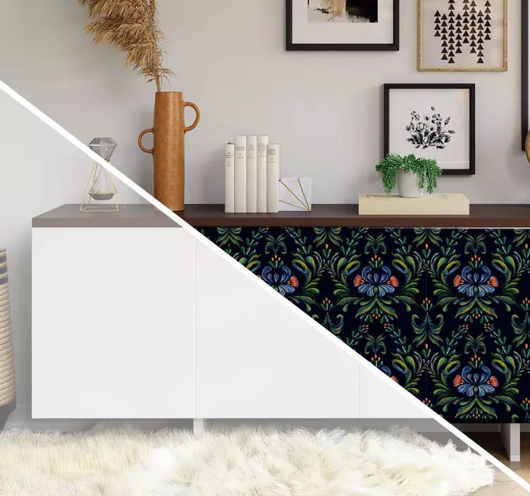 Vinilo para mueble Colorido adorno popular - TenVinilo