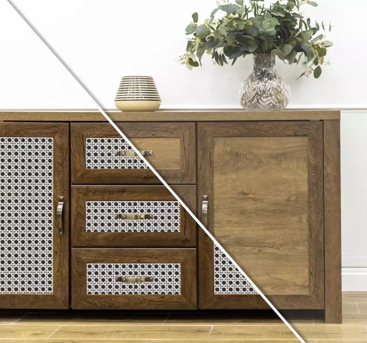 Vinilo para mueble patrón de hojas contemporáneo - TenVinilo