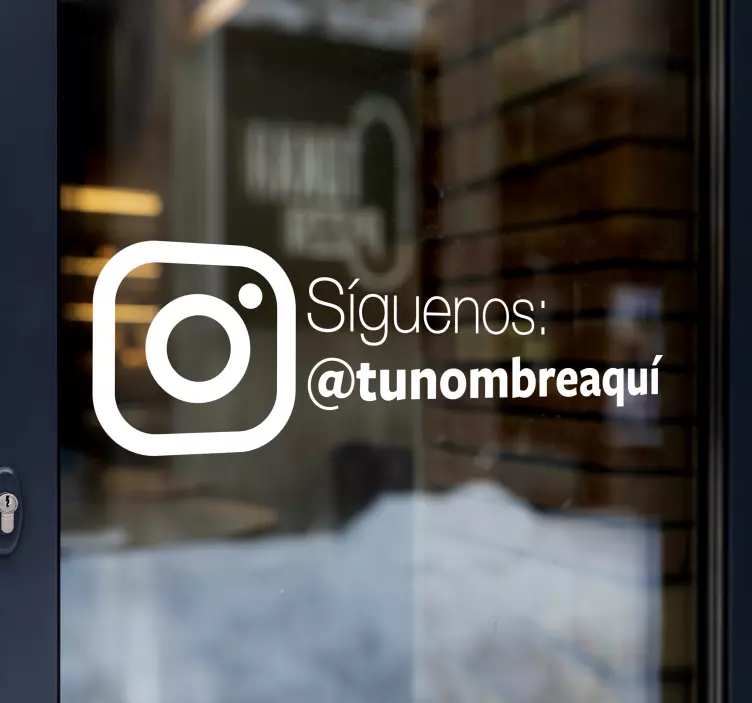 Vinilo escaparate síguenos en instagram - TenVinilo