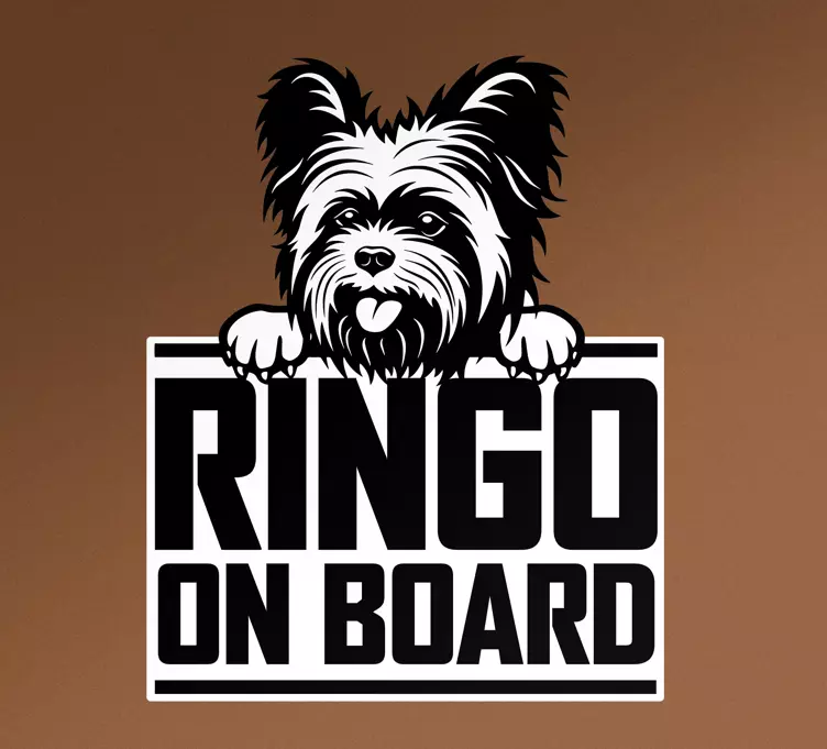 Calca para auto señal de perro juguetón - TenVinilo