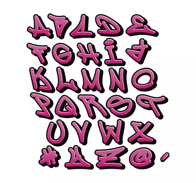 Vinilo infantil con nombre graffiti de reina - TenVinilo