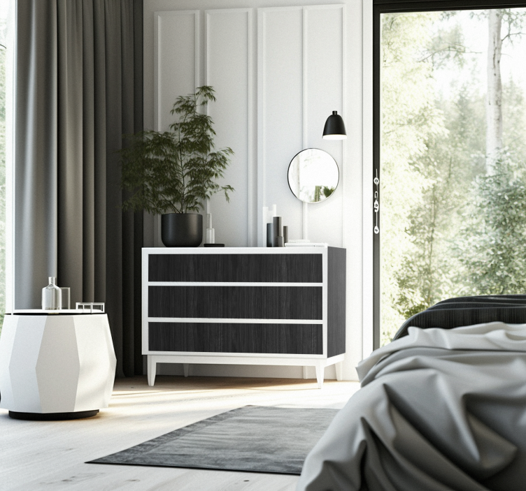 Vinilo para mueble madera negra - TenVinilo