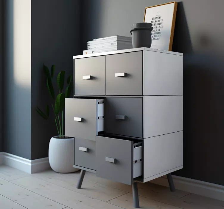 Vinilo para mueble color gris - TenVinilo