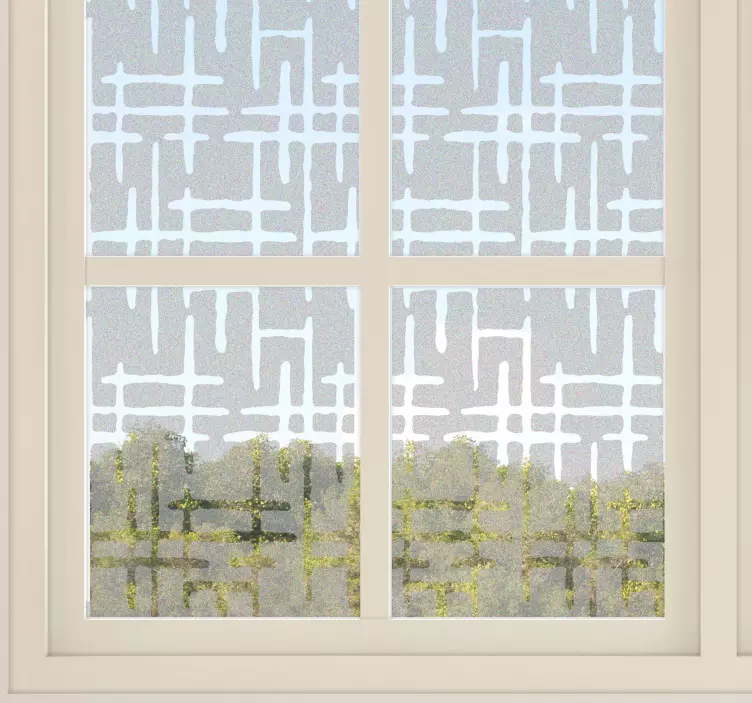 Vinilo para cristales líneas translúcidas cruzadas - TenVinilo