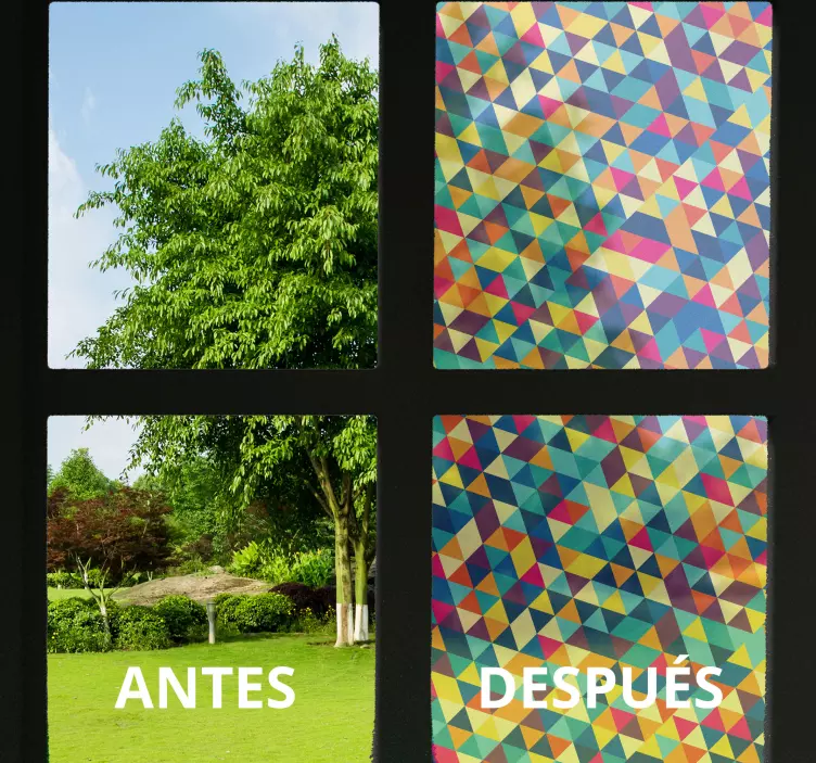 Vinilo para cristales translúcido geométrico - TenVinilo