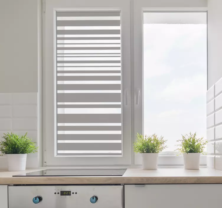 Vinilo para cristal ventana cocina líneas translucidas - TenVinilo