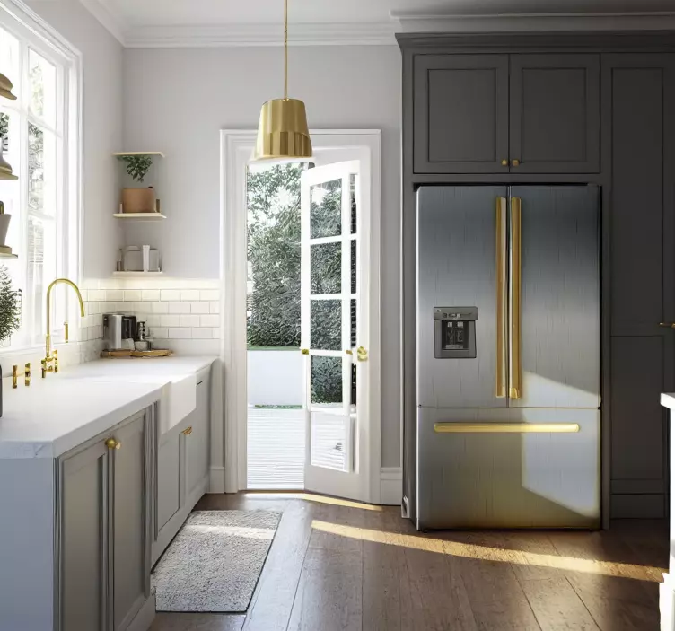 Vinilo para nevera de Acero - TenVinilo