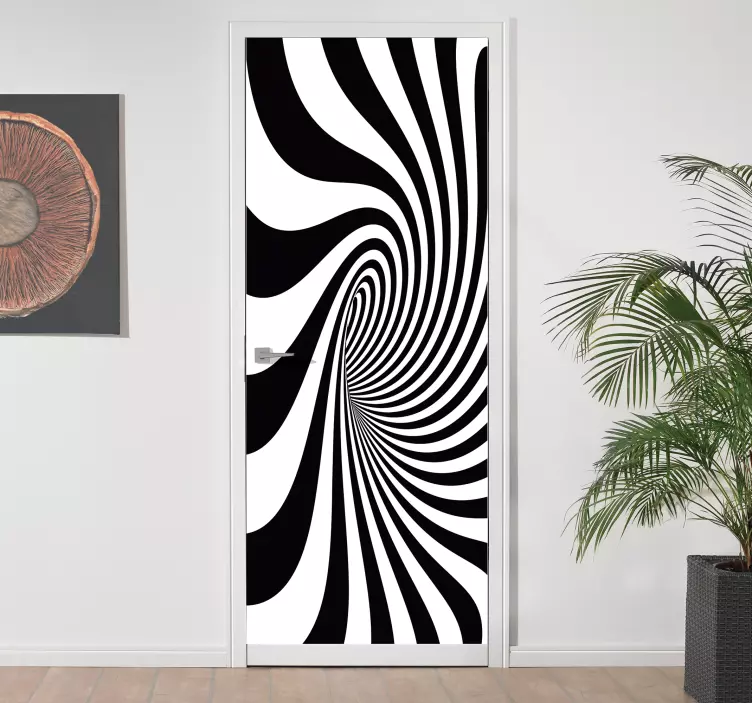 Vinilo para puerta calabozo blanco y negro - TenVinilo