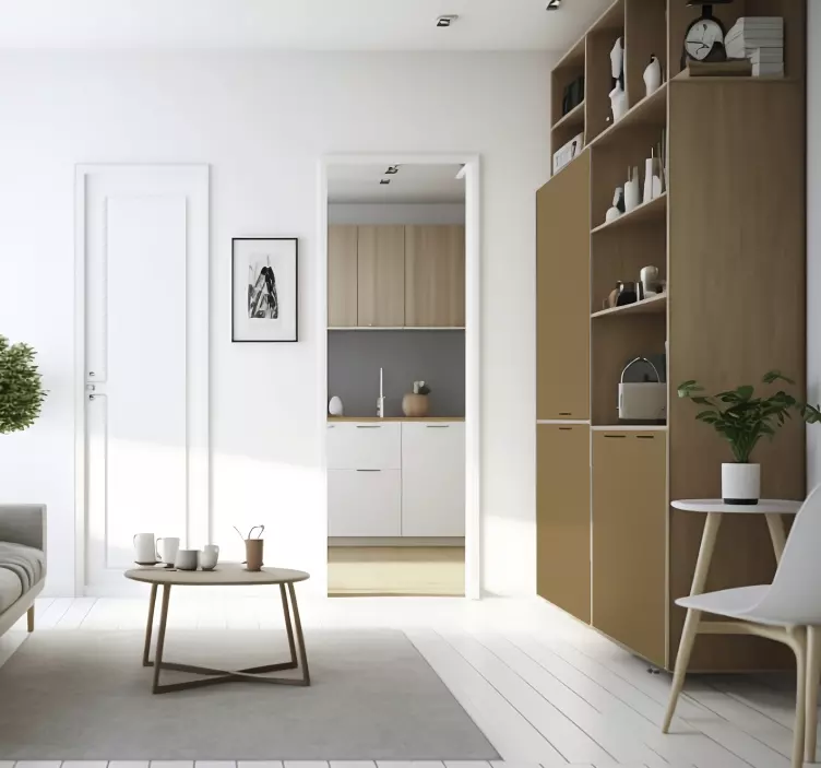 Vinilo para mueble mate beige marrón - TenVinilo