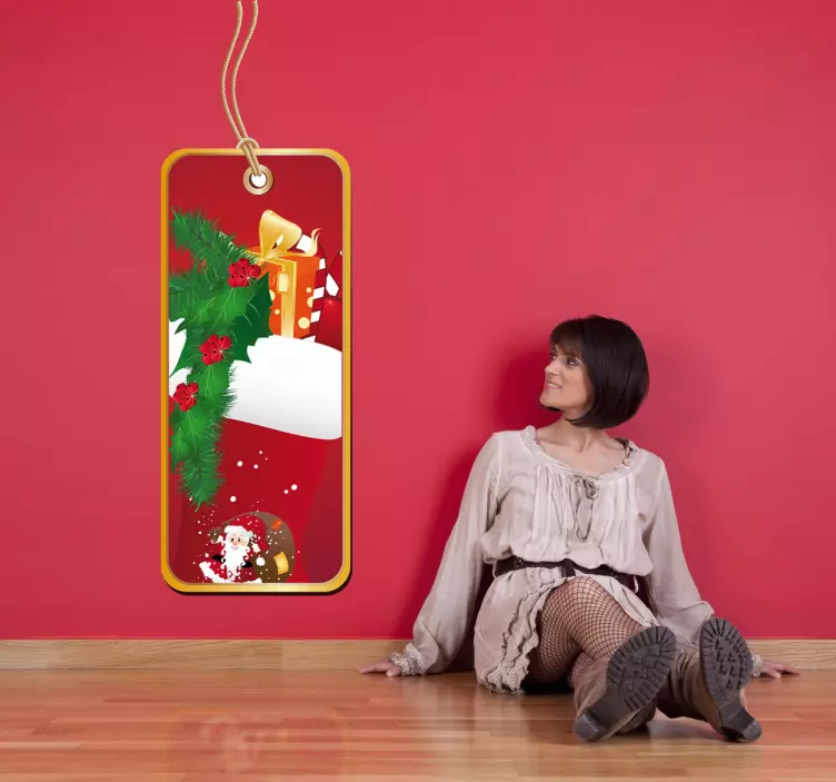 Adhesivo etiqueta regalo navidad - TenVinilo