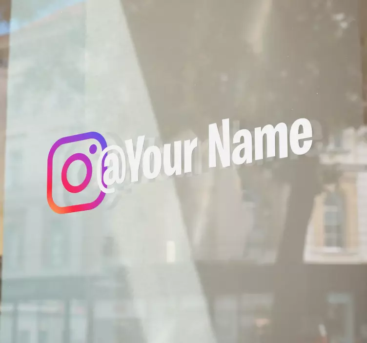 Pegatina para coche Instagram personalizable - TenVinilo