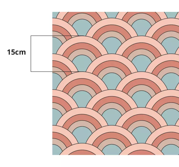 Vinilo para mueble ondas de patrón curvo - TenVinilo