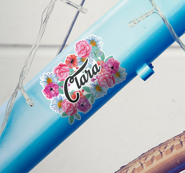 Calca para bicicleta flores - TenVinilo