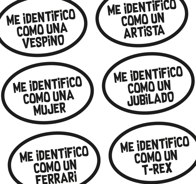 Calca para auto me identifico como - TenVinilo