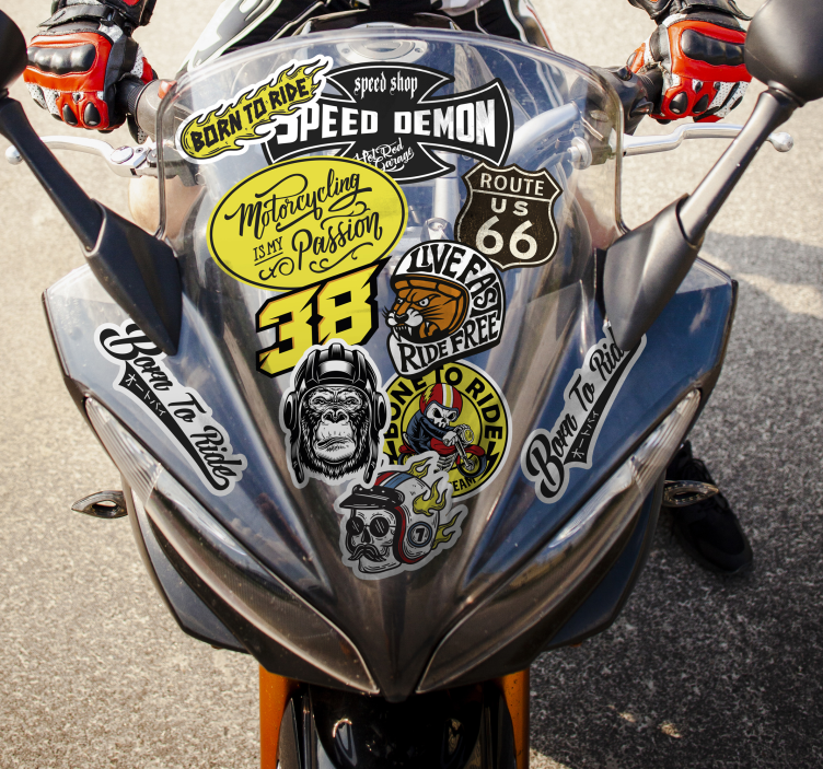 Calcomanía para moto paquete de bombas original - TenVinilo