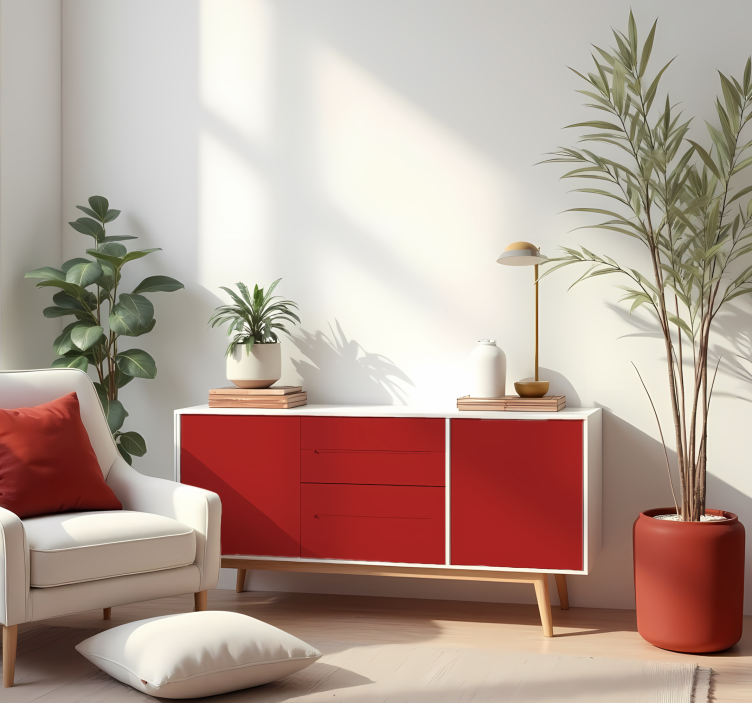 Vinilo adhesivo rojo mate - TenVinilo