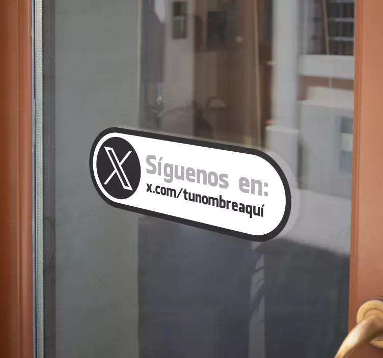 Adhesivo etiqueta tienda twitter - TenVinilo