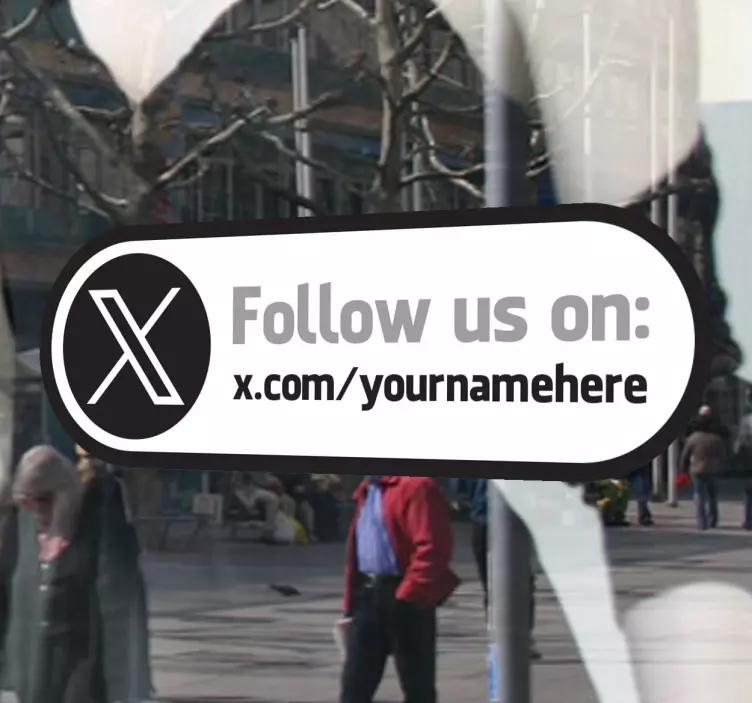 Adhesivo follow us on twitter - TenVinilo