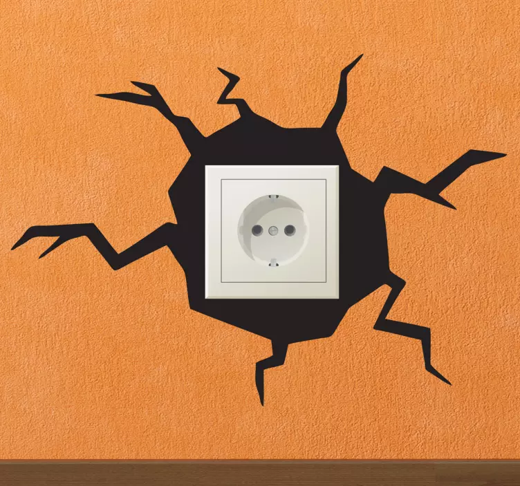 Adhesivo interruptor agujero pared - TenVinilo