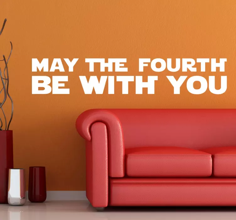 Adhesivo may the fourth be with you - TenVinilo