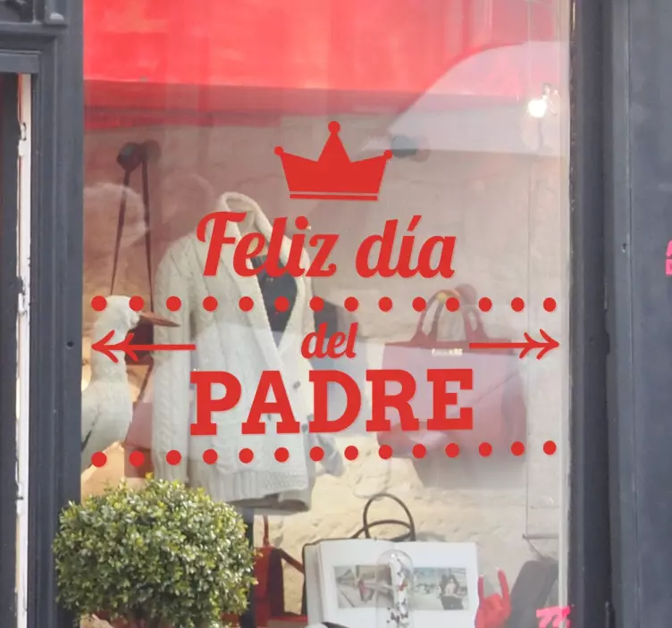 Adhesivo para negocios día del padre - TenVinilo