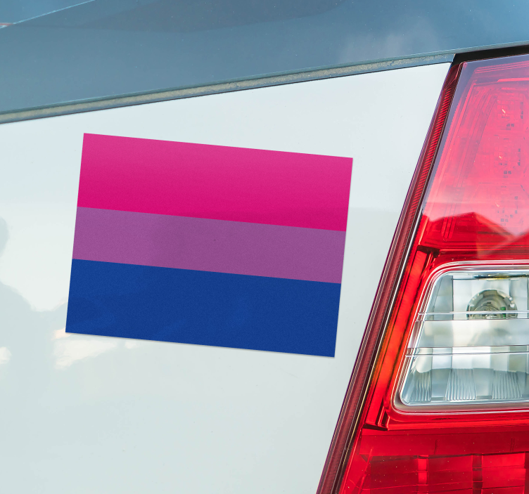Calca para auto bandera bisexual - TenVinilo