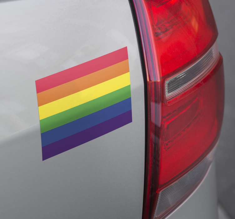 Calca para auto bandera lgbtq - TenVinilo