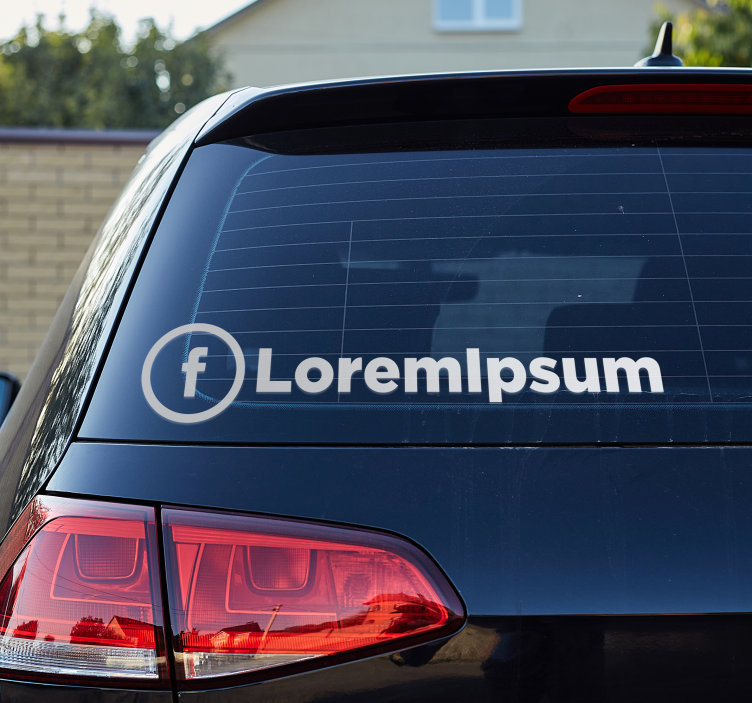 Calca para auto cuenta de facebook personalizada - TenVinilo