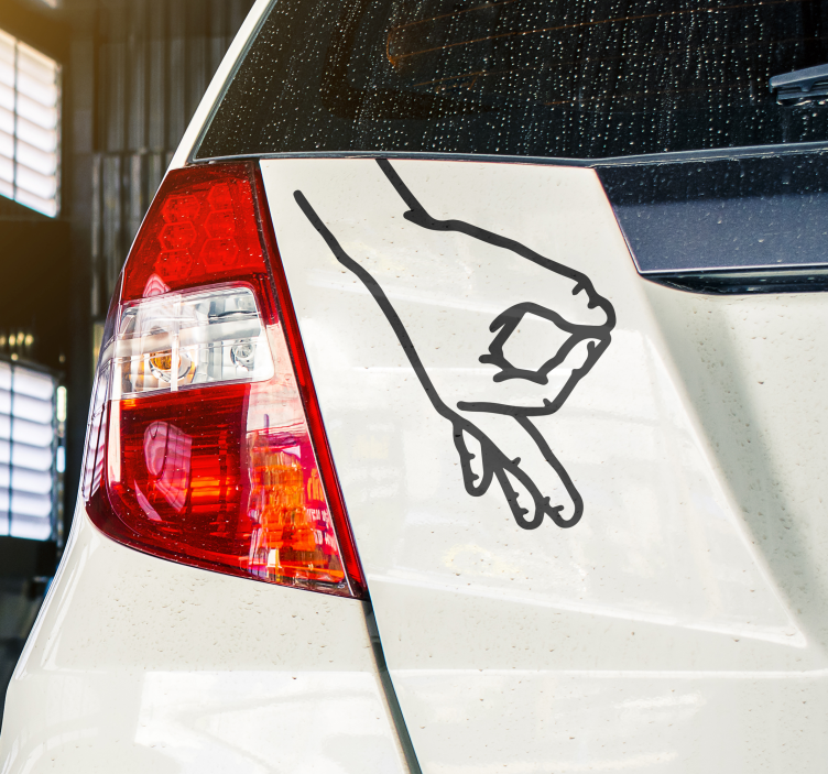 Calca para auto dedos en círculo - TenVinilo