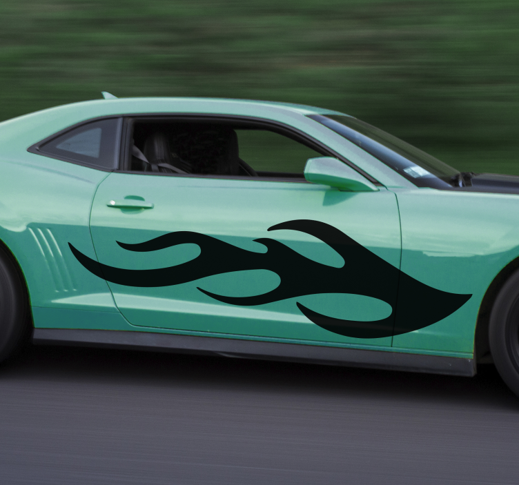 Calca para auto diseño gráfico de llamas - TenVinilo