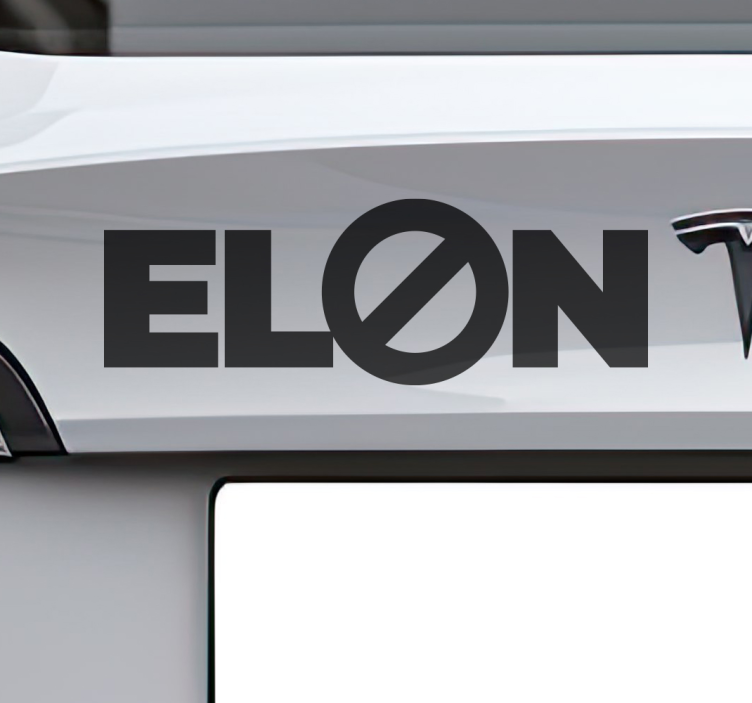 Calca para auto elon no - TenVinilo