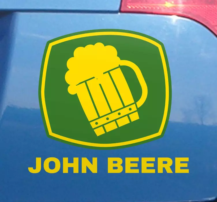 Calca para auto emblema de jarra de cerveza - TenVinilo