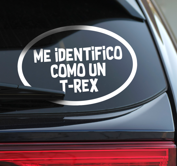 Calca para auto me identifico como - TenVinilo