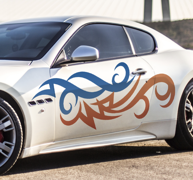 Calca para auto motivo decorativo abstracto - TenVinilo