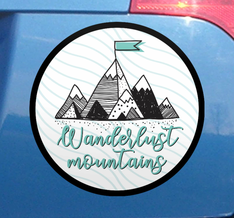 Calca para auto picos de montaña wanderlust - TenVinilo