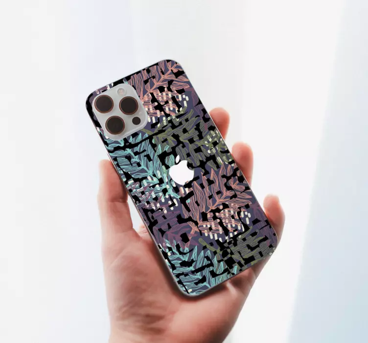 Calcomanía iPhone motivo de hoja botánica - TenVinilo